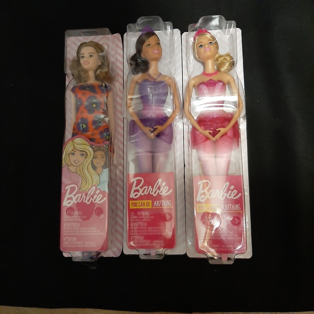 New Barbie dolls.